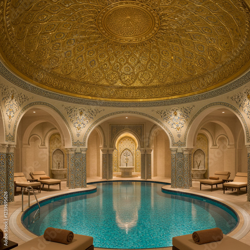 Luxurious Moroccan Spa Pool Interior
