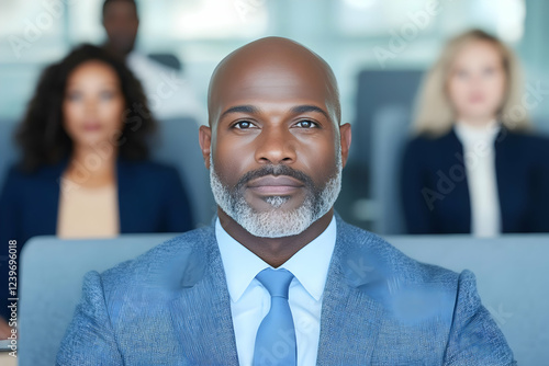 Confident Businessman Sits ...