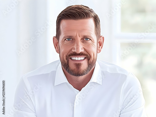Portrait of a Smiling Man W...
