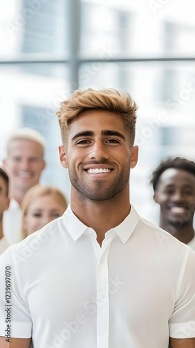 Confident Businessman Smile...