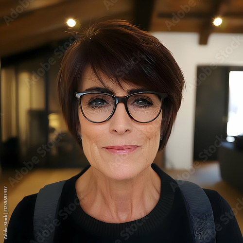 Confident Woman Smiles Gent...