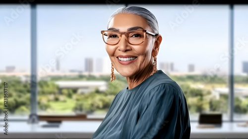Smiling Senior Woman Wears ...