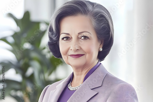 Confident Senior Woman Smil...