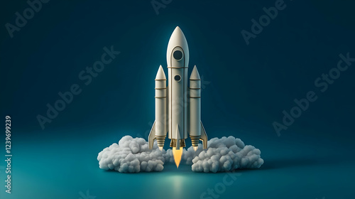 3D Rocket Launches with Smo...