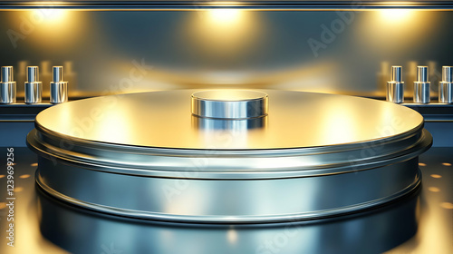 3D Rendering of a Silver Po...