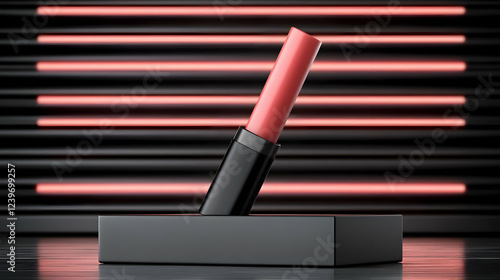 Pink Lipstick Leans on Blac...
