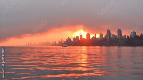Fiery Sunset Illuminates Co...
