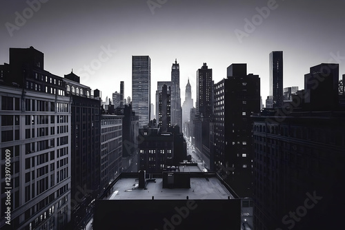 Dark Cityscape Displays Tow...