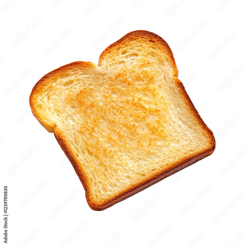 Deliciously toasted bread slice isolated on a transparent background perfect for culinary designs and recipes Deliciously toasted bread slice isolated on a transparent background perfect for culinary designs and recipes