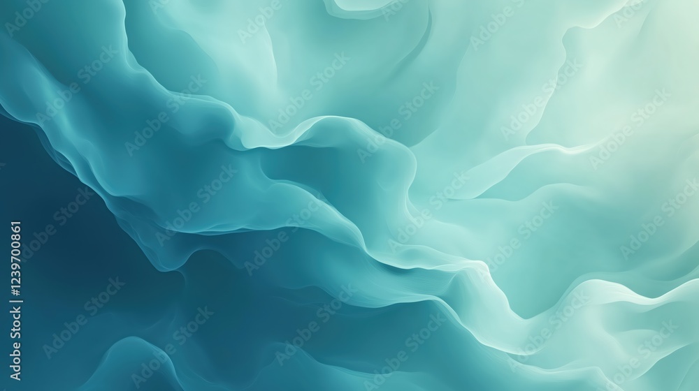 Obraz premium Abstract Teal And Mint Green Fluid Art Background