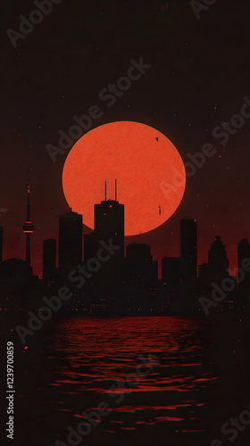 Cityscape Silhouette Under ...