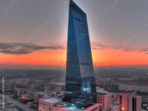 Modern Skyscraper Pierces t...