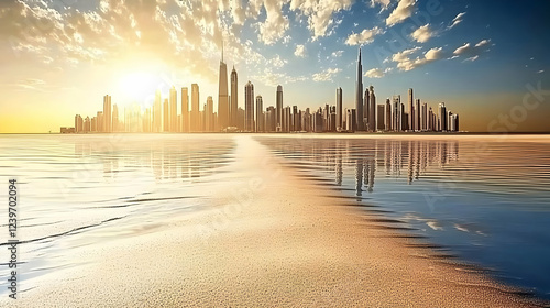Modern Cityscape Reflects i...