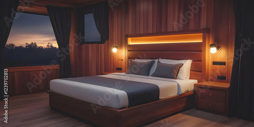 Cozy Wooden Bedroom Interio...