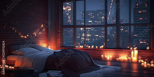 Cozy Bedroom Illuminates wi...