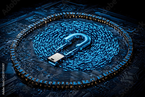 USB Drive with Padlock on C...