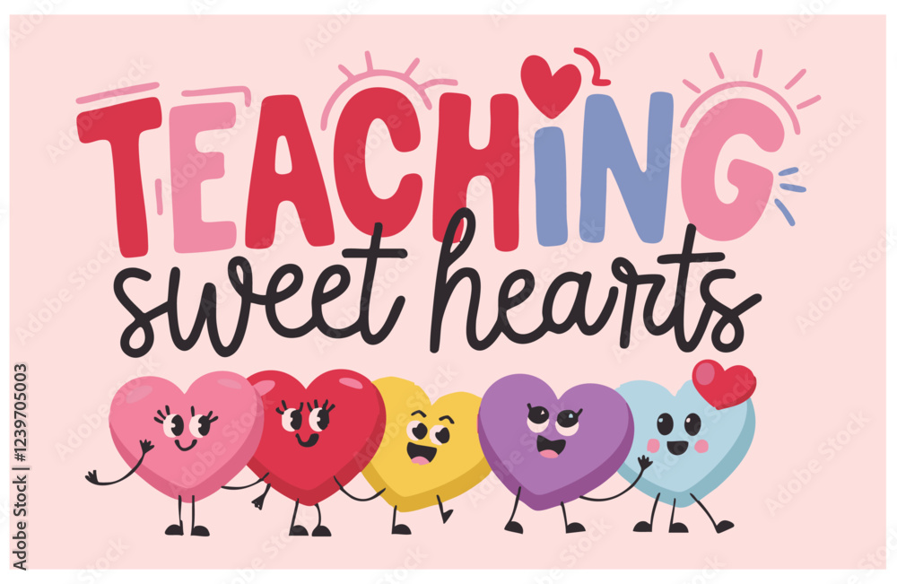teaching sweet heart cute hearts template design teaching sweet heart cute hearts template design