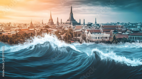 Giant Tsunami Wave Engulfs ...