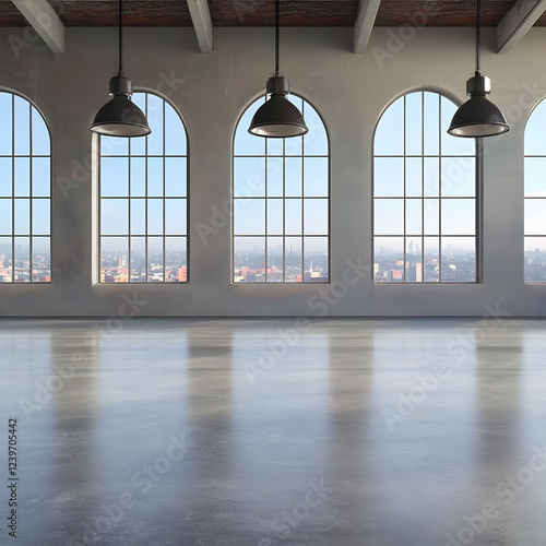 Empty Loft Interior Showcas...