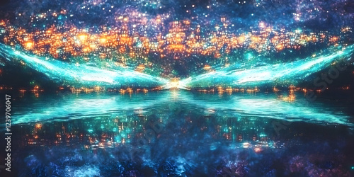 Mystical Night Sky Reflects...