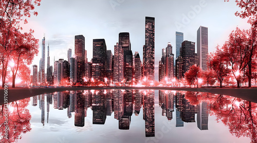 Cityscape Reflects in Water...