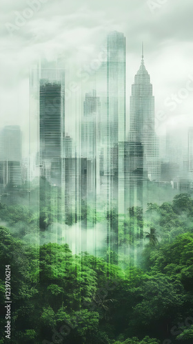 Abstract Cityscape Merges w...