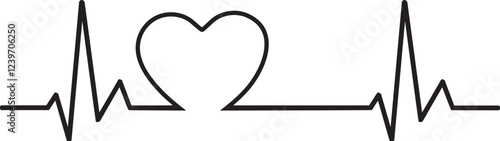 Vector Heart Cardiogram