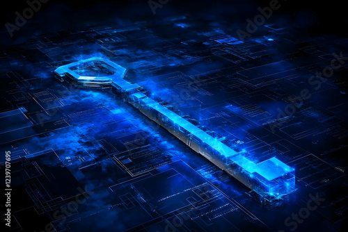 3D Key Illuminates Futurist...