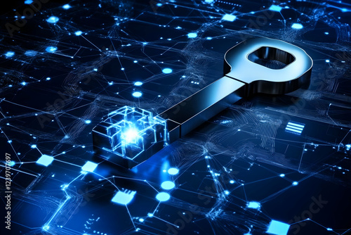 Key Unlocks Glowing Cube on...