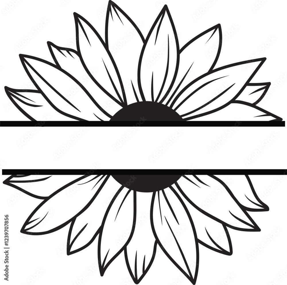 Obraz premium Vector Sunflower Flower