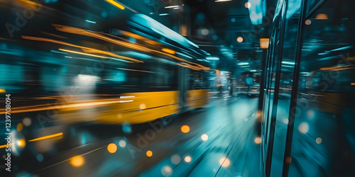 Blurred Motion of a Yellow ...