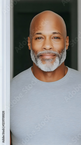 Portrait of a Bald Man with...