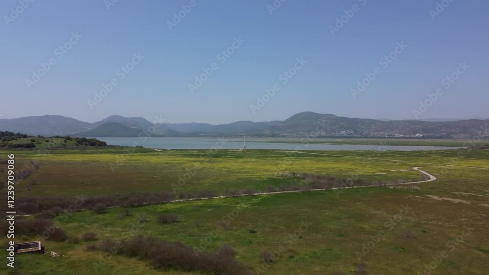 landscape with lake and mountains landscape with lake and mountains
