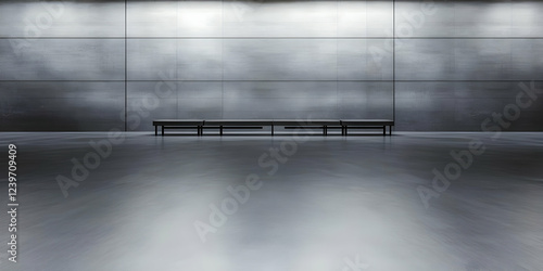 Empty Room with Bench and M...
