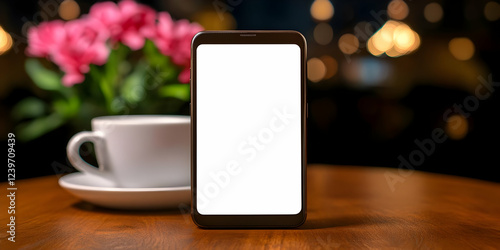 Smartphone with blank scree...
