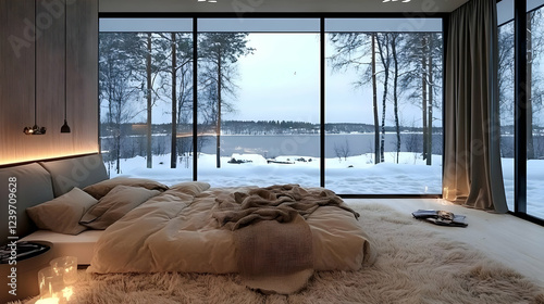 Cozy Bedroom Overlooks a Se...