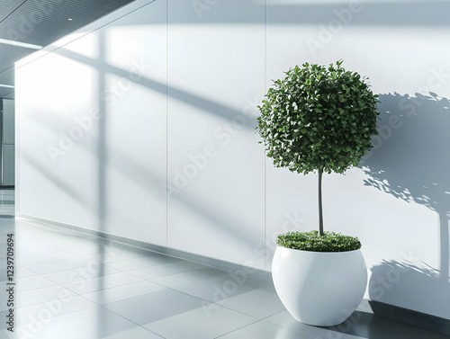 Green Plant in White Pot St...