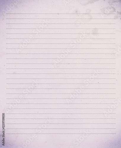 Obraz na płótnie Blank lined dirty paper background, empty white paper. w salonie