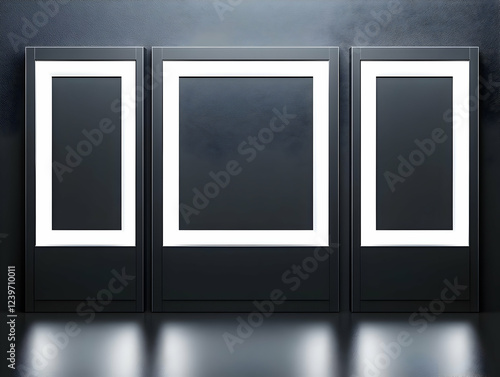 Three Blank Black Picture F...