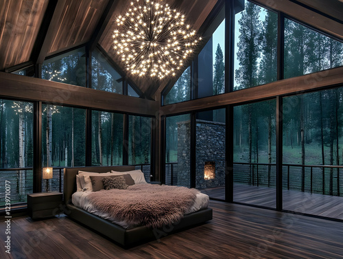 Modern bedroom showcases fl...