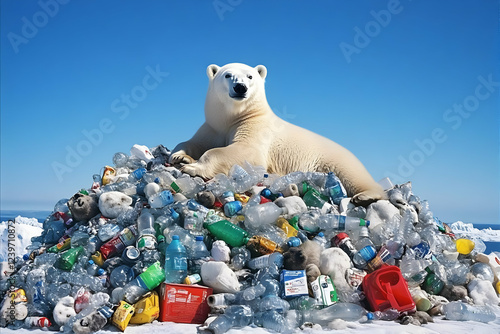 Polar Bear Rests on a Pile ...