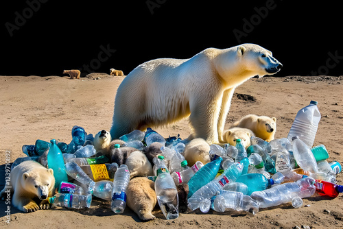 Polar Bears Surround a Pile...