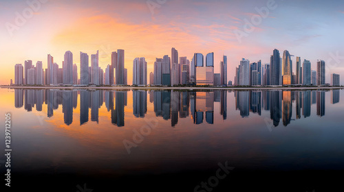 Cityscape Reflects in Calm ...