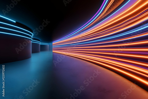 3D Neon Lights Illuminate C...