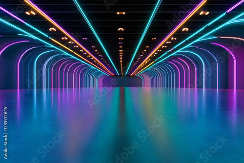 Neon Tunnel Illuminates wit...