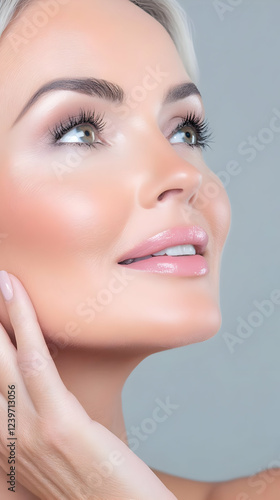Beautiful Woman Gazing Upwa...