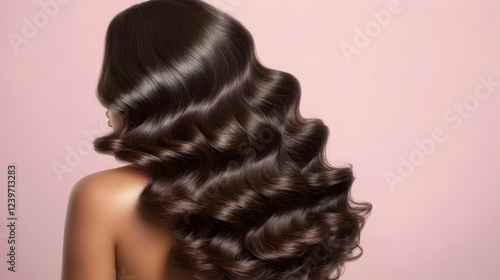 Woman with Long, Shiny, Wav...