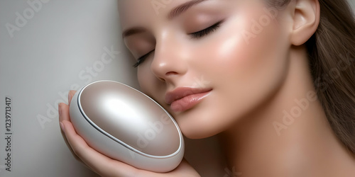 Woman Holds Beauty Device f...