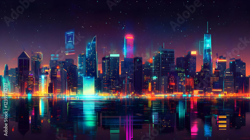 Wallpaper Mural singapore city skyline at night Torontodigital.ca