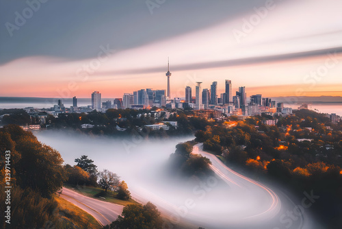 Cityscape Emerges from Fog ...